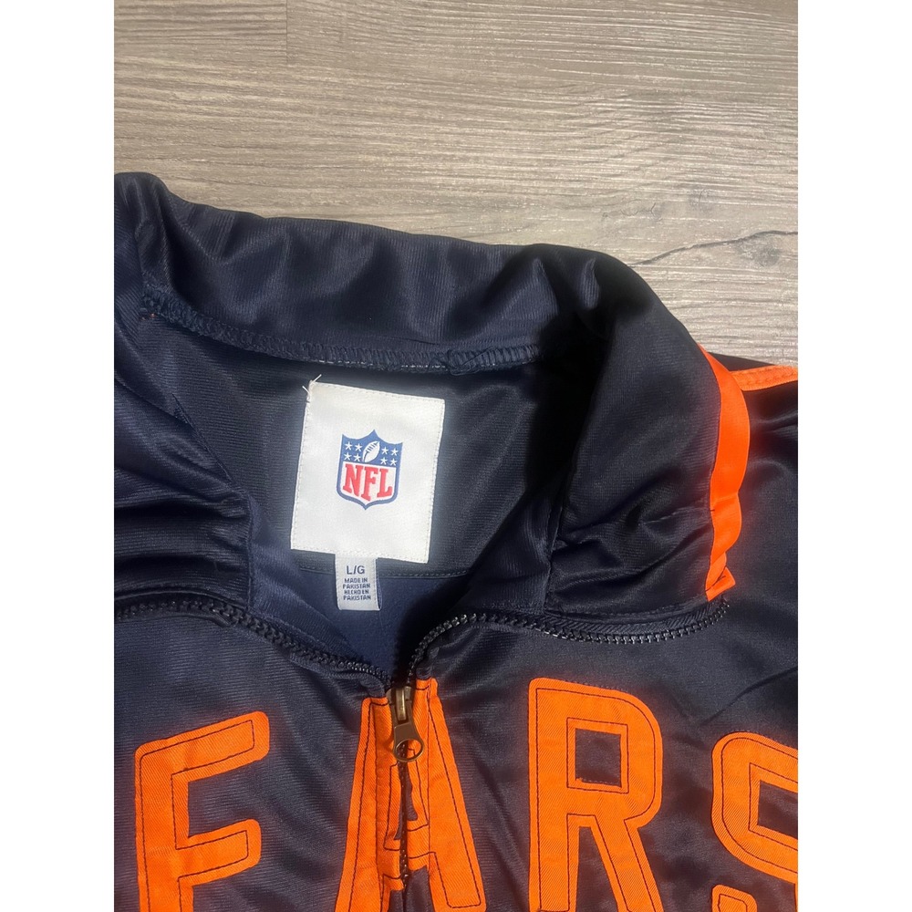 Vintage NFL Chicago Bears Men's Track Jacket Full Zip Blue Size Large - Picture 2 of 7
